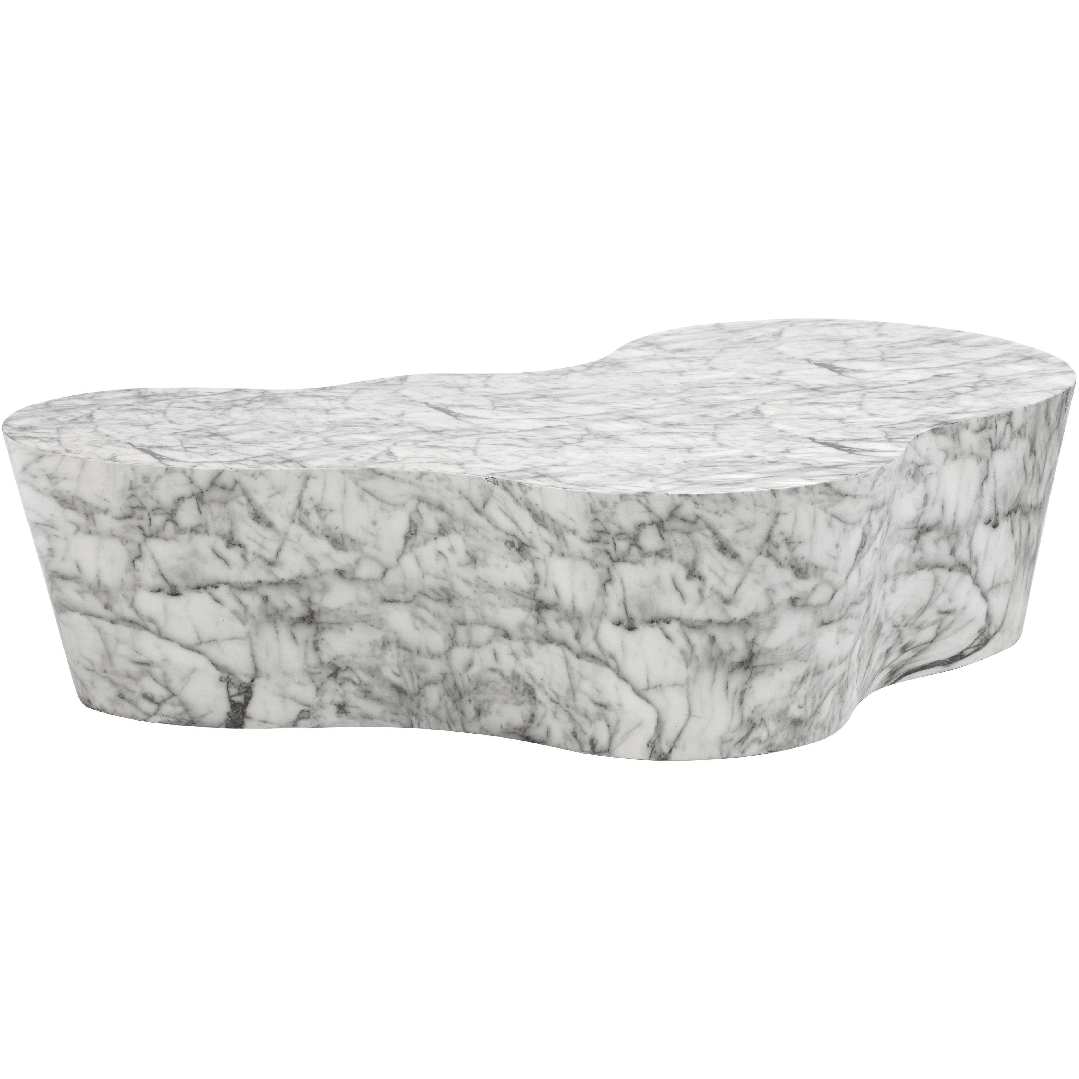 Ava 59.5 X 36 inch Marble Look Outdoor Coffee Table